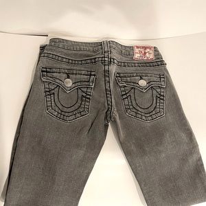True Religion Gray Billy Big T Bootcut Jeans